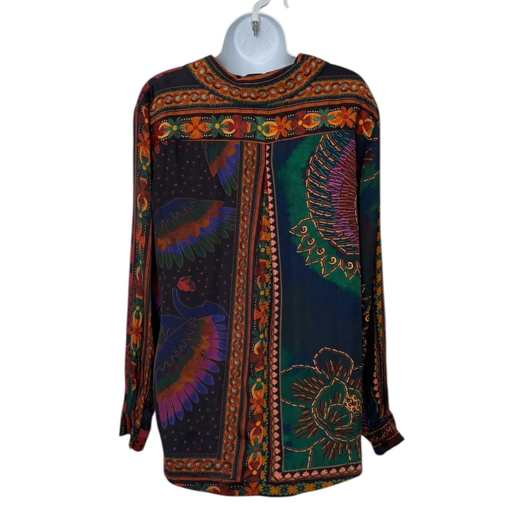 Farm Rio Multicolor Patterned Women's Top M - Picture 2 of 12